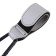 Carabiner for bags for a stroller, for Velcro, eco -leather, gray color