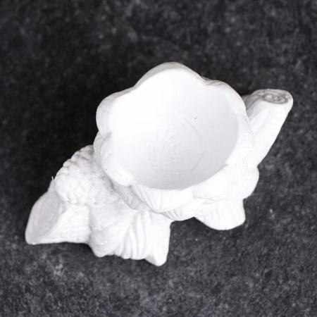 Svessel "Branch with cones" White, 10x5x6cm-5