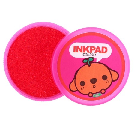 Drawing set: printing 3 pcs., Stamping pillow, pencil 7 colors, pink color-4