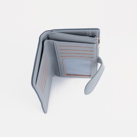 Women's wallet on magnet, blue color-3
