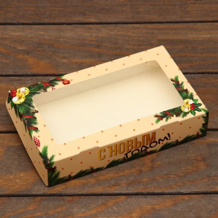 Folding box "Festive mood", 20 x 12 x 4 cm with a window-1