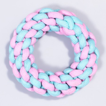 Cable toy "Wicker Ring", up to 15 cm, up to 160 g, pink/mint-1