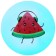 Children's ball "watermelon", d = 22 cm, 60 g, color mix