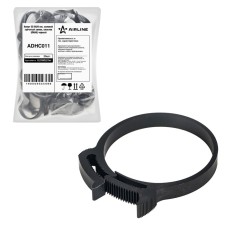 AIRLINE clamp, 55-60/9 mm, power gear castle, plastic P66, black