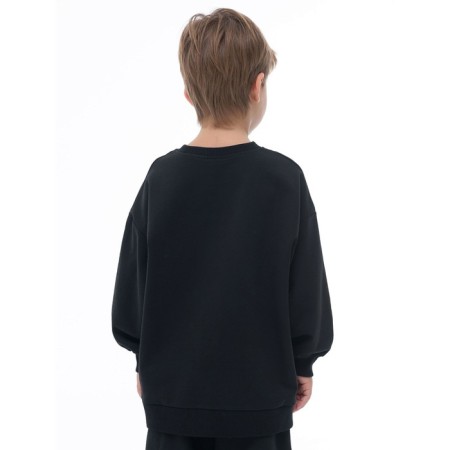Sweatshirt for boys, height 140 cm, black color-2