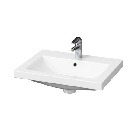 The built -in sink Cersanit Como 60, with 1 hole for the mixer, white color