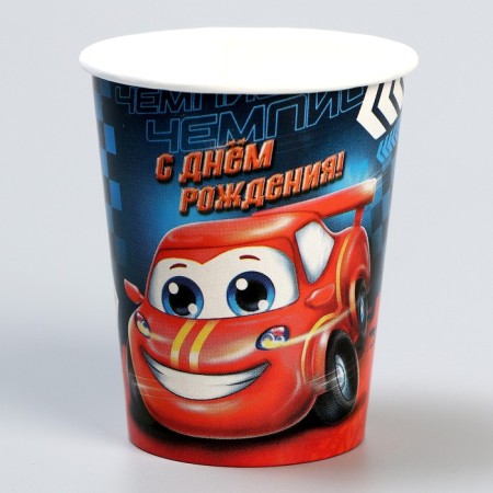 A one -time paper glass "car" 250 ml. set 6 pieces-3