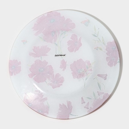 Black dinetered lunch plate "Red poppies", D = 23 cm-4