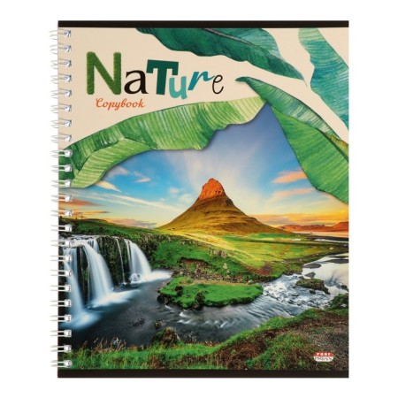 A notebook of 60 sheets in a cage on the crest "Bright landscapes", cover coated cardboard, OFSET block