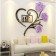 Interior stickers with photo frames "rose", decor on the wall, panel 50 x 50 cm, frame 11 x 8 cm