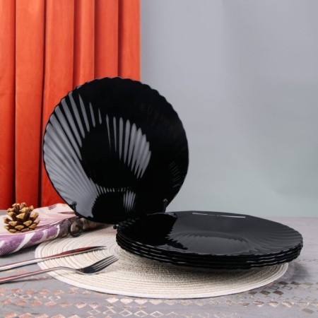 Donest plate Arya Home Shell, 6 pcs, black color