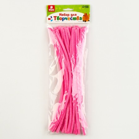 Wire with pile for crafts and decor set of 50 pcs., Size 1 pc. 30 × 0.6 cm, pink color-4