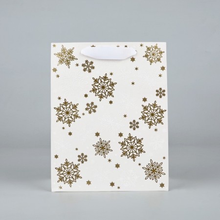 New Year's laminated gift packet "Snowflakes", MS 18 x 23 x 10 cm-1