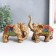 Souvenir Ceramics "Indian Elephants" set 2 pcs 8x14x10 cm 7.5x14x14 cm