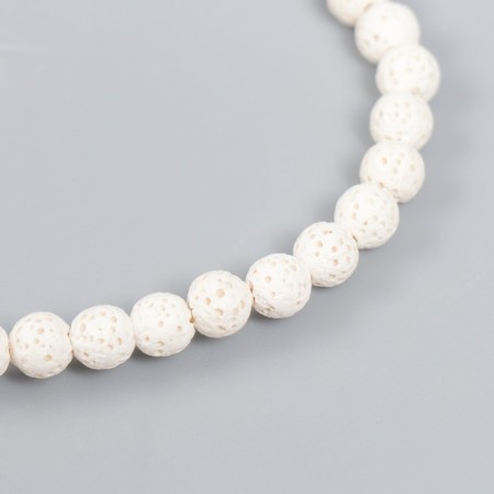 Beads for aromatherapy with the hole "Round. White" d = 0.6 cm set of 60 pcs +-5-1