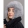 Children's fur cap, size 52, gray color