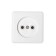 Rosette "Elect" Ra 16-019, 16 A, 250 V, single, open, with a mounting panel, white