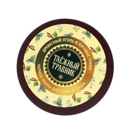 Black soap for a bath and shower Taiga herbal coat and meadow herbs, 500 ml-6