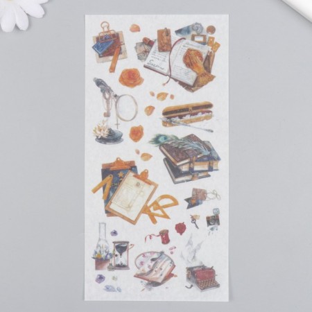 Stickers for creativity Paper "Travel and Art" set 3 sheets 10x20 cm-1
