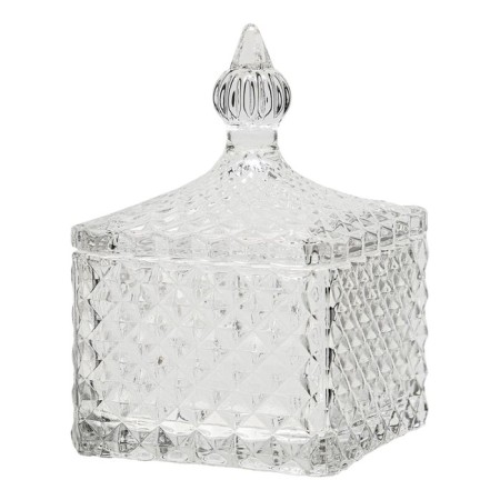 Glass box with a lid, 80 × 80 × 115 mm, the color is transparent