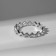 Ring "Zigzag" trend, silver color, dimensionless
