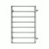 Water towel Terminus "Standard" P8, 500x800 mm, lateral connection, chromium