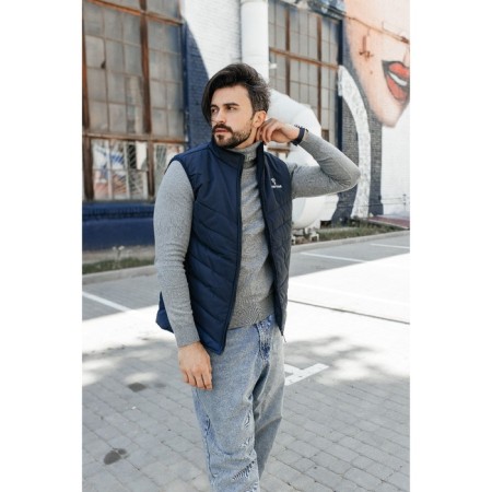 Male ise vest, size 52, dark blue color-4