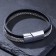 Bracelet unisex "power" balance, black color with silver, 21.5 cm