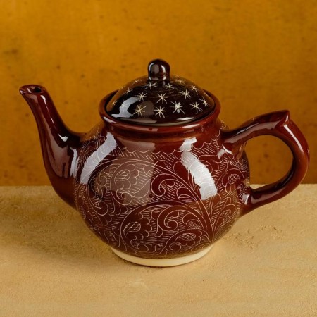 Rishtan ceramics "Patterns", 700 ml, brown-6