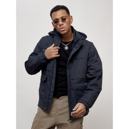 Sports male jacket, size 56, dark blue color-3