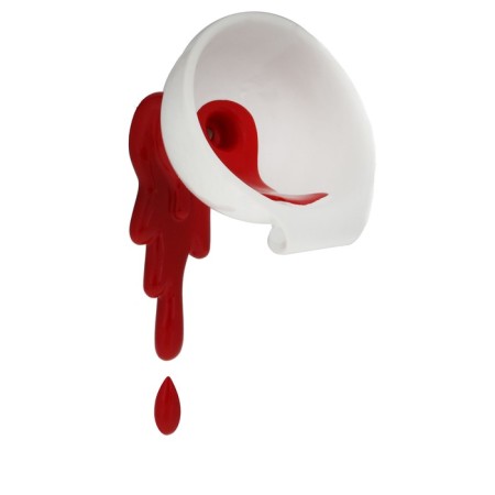 Ban "funnel with red paint", 10 × 11 × 16 cm