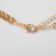 The necklace "chain" leaflets and bead, white color in gold, 45 cm