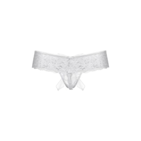 Shortiki with bow lace Softline collection, white color, size m/l-2
