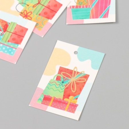 Cardboard "Gifts. Color" set 10 pcs (5 types) 4x6 cm-2
