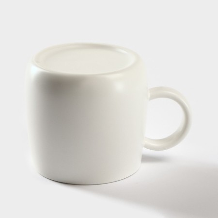 Ceramic mug with a lid and a spoon "Angel", 350 ml, white color-2
