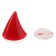 Accessory for a motorcycle helmet, horn, red