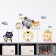 Sticker Plastic Interior color "Funny animals" 30x90 cm