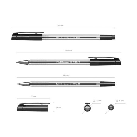 Ballic handle Erich Krause Ultra-10, node-bela 0.7 mm, line thickness 0.26 mm, black ink, letter line 2000 meters-1
