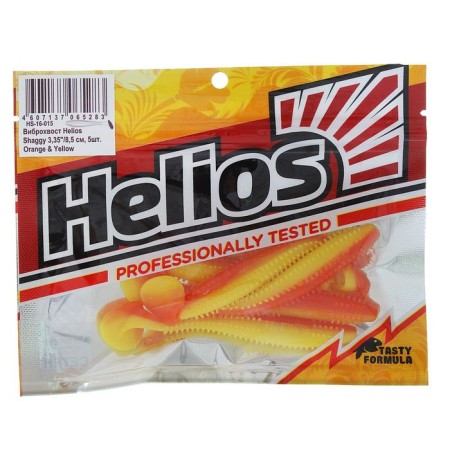 Vibro -tail Helios Shaggy Orange & Yellow, 8.5 cm, 5 pcs. (HS-16-015)-1