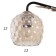 Small chandelier 3x60W E27, black 59x59x30 cm