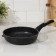 Granite Black Skoroda Induction Pro, D = 22 cm, plastic handle, induction, anti -stick coating, black color