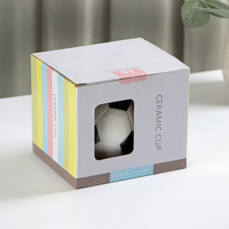 Ceramic mug with a foot ball cover, 380 ml-5