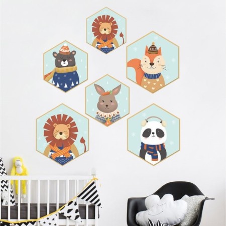 Sticker Plastic Interior color "Beasts" 30x90 cm 2 sheets