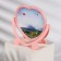 Desktop mirror, with a frame for a photo, a mirror surface 12.7 × 13 cm, color mix