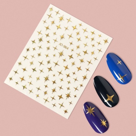 Star stickers "Star", voluminous, metallized, golden color