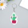 EVA keychain "Love cactus in a pot" 3.5x6.5 cm