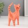 Souvenir ceramics "Orange cat" 10.4x4.3x15.6 cm