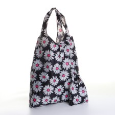 Household bag on the button, folding, black/white color