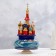 Musical souvenir "Temple", winter, blue background, manual painting