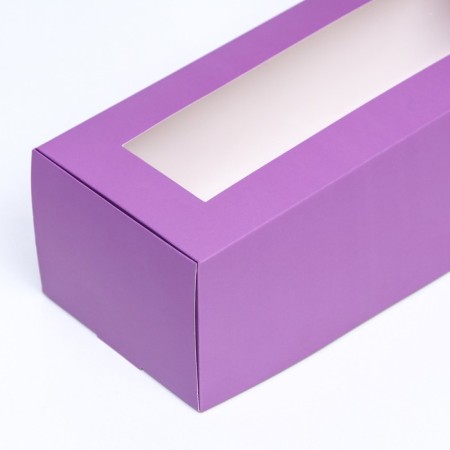 Folding box with a window for roll, lilac, 26 x 10 x 8 cm-2